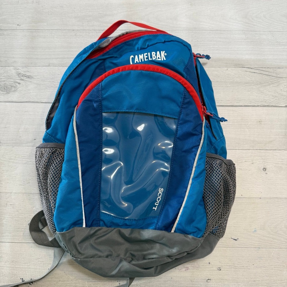CamelBak Kids' Scout Hydration Pack blue and‎ red